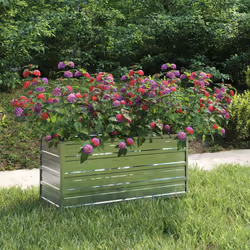 Ce lit surélevé de jardin en métal sera un excellent choix pour les amateurs de jardinage afin de décorer leurs jardins, balc ...