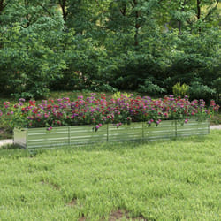 Vidaxl - Lit surélevé de jardin 400x80x45 cm Acier galvanisé Argenté