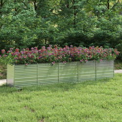 Vidaxl - Lit surélevé de jardin 400x80x77 cm Acier galvanisé Argenté