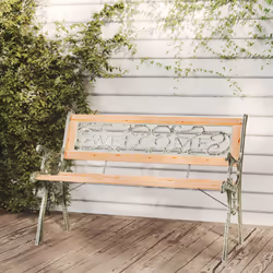 VidaXL 317118 banc de jardin Bois, Fer, Polyvinyl chloride (PVC)