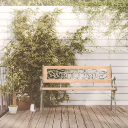 VidaXL 317118 banc de jardin Bois, Fer, Polyvinyl chloride (PVC)