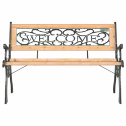 VidaXL 317118 banc de jardin Bois, Fer, Polyvinyl chloride (PVC) - Vue supplémentaire 4