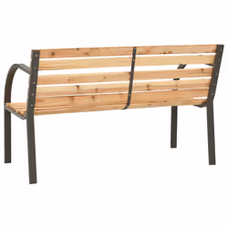 VidaXL 317119 banc de jardin Bois, Acier - Vue supplémentaire 4