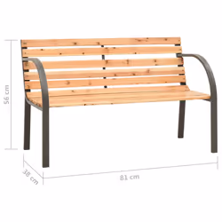 VidaXL 317119 banc de jardin Bois, Acier - Vue supplémentaire 6