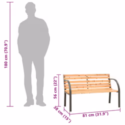 VidaXL 317119 banc de jardin Bois, Acier - Vue supplémentaire 7