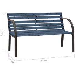 VidaXL 317120 banc de jardin Bois, Acier - Vue supplémentaire 6