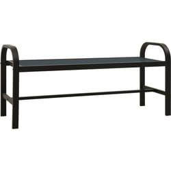 Banc de jardin 124,5 cm acier et wpc noir Vidaxl