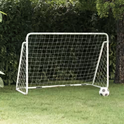 Ce but de football aux poteaux solides et au filet compact est conçu pour que les adultes puissent jouer ou organiser des com ...