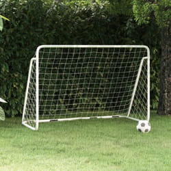 Vidaxl - But de football avec filet Blanc 180x90x120 cm Acier