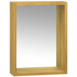 vidaXL Armoire à miroir 30x10x40 cm Bois de teck solide - TU