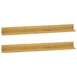 vidaXL Étagères murales 2 pcs 110x10x10 cm Bois de teck massif