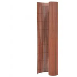 vidaXL Clôture de jardin double face 110x400 cm Marron