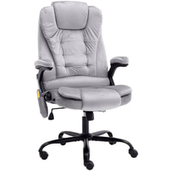 Chaise De Bureau De Massage Gris Clair Velours Vidaxl