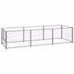 vidaXL Chenil Argenté 3 m² Acier