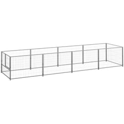Vidaxl - Cage de chien en argent en clôture résistante en acier dans différentes tailles taille : 400 x 100 x 70 cm