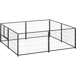 Vidaxl - Chenil Noir 4 m² Acier