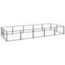 vidaXL Chenil Noir 10 m² Acier