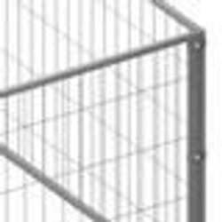 vidaXL Chenil Argenté 4 m² Acier