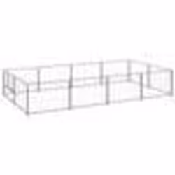 vidaXL Chenil Argenté 8 m² Acier