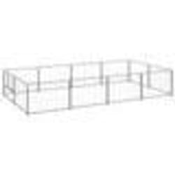 vidaXL Chenil Argenté 8 m² Acier