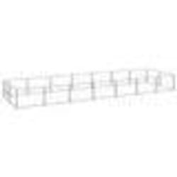 vidaXL Chenil Argenté 14 m² Acier