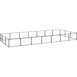 Vidaxl - Chenil Noir 21 m² Acier