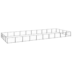vidaXL Chenil Noir 40 m² Acier