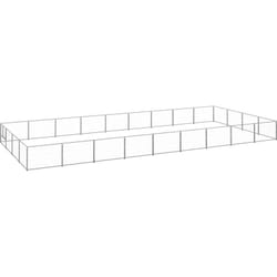 Vidaxl - Chenil Argenté 36 m² Acier