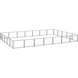 Vidaxl - Chenil Noir 35 m² Acier
