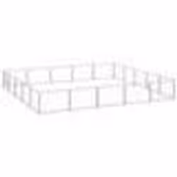 vidaXL Chenil Argenté 25 m² Acier