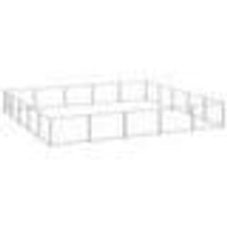 vidaXL Chenil Argenté 25 m² Acier