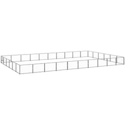 Vidaxl - Chenil Noir 60 m² Acier
