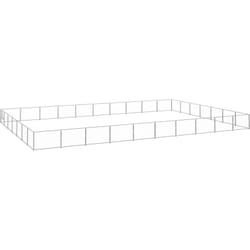 Chenil Argenté 70 m² Acier - Vidaxl