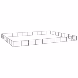 vidaXL Chenil Noir 80 m² Acier