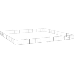 Chenil Argenté 100 m² Acier Vidaxl