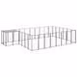 vidaXL Chenil Noir 15,73 m² Acier