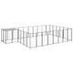 vidaXL Chenil Noir 15,73 m² Acier
