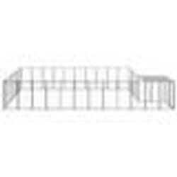vidaXL Chenil Noir 19,36 m² Acier