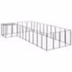 vidaXL Chenil Noir 13,31 m² Acier
