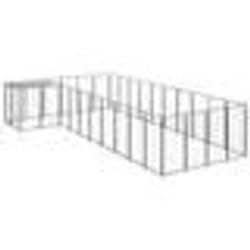 vidaXL Chenil Noir 13,31 m² Acier