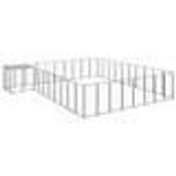 vidaXL Chenil Noir 25,41 m² Acier