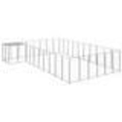 vidaXL Chenil Argenté 19,36 m² Acier