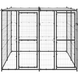 Chenil extérieur Acier avec toit 4,84 m²