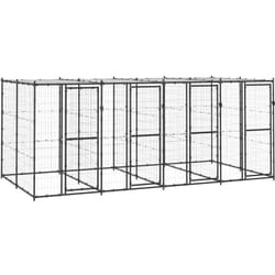 Chenil extérieur Acier avec toit 9,68 m² Vidaxl