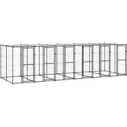 Chenil extérieur Acier avec toit 14,52 m² Vidaxl