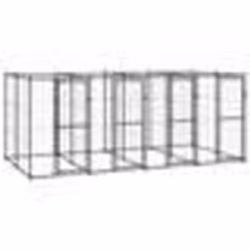 vidaXL Chenil extérieur Acier 9,68 m²