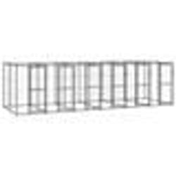 vidaXL Chenil extérieur Acier 14,52 m²