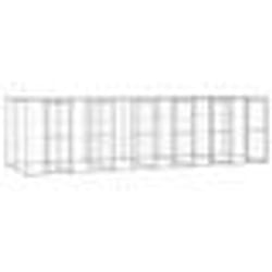 vidaXL Chenil extérieur Acier galvanisé avec toit 14,52 m²