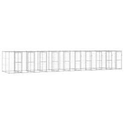 vidaXL Chenil Extérieur 24,2 m² - Acier galvanisé