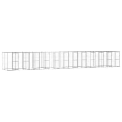 vidaXL Chenil extérieur - Acier galvanisé 29,02 m²